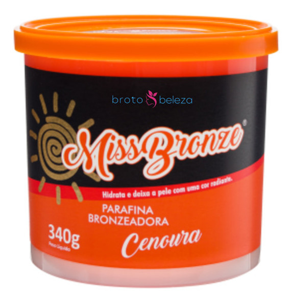 Missbronze Parafina De Cenoura Bronzeadora 340g Pele Morena 1