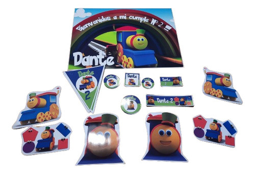 Bob El Tren Kit Cumpleaños Candybar Impreso Y Cortado Combo 0