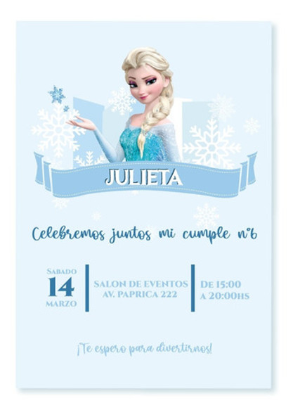 Invitación Virtual Frozen 1