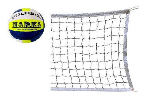 Red Volley 5 Mts + Pelota De Voley Cuero Sintético 0