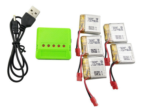 Baterias Lipo (5) Y Cargador 3.7v 380mah Rc Sea Jump 1