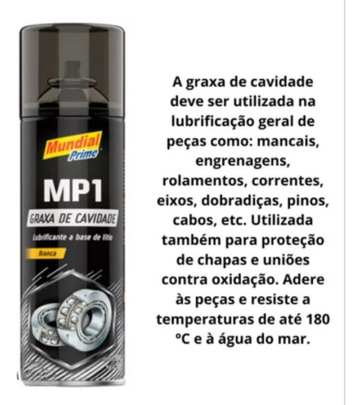 Kit 2 Graxa Branca De Cavidade Spray 300ml Mundial Prime Mp1 1