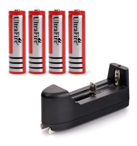 4pack Ultrafire 4000mah 18650 Cargador Recargable De La Célu 0