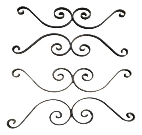 Rizos Decorativos Para Rejas De Hierro -  Lote De 52 Unid. 0