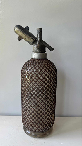 Sifón Antiguo Inglés Sellado Con Malla Original 0