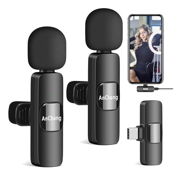 Microfono Inalambrico Lavalier Para Telefono Usb C, Mini ... 0