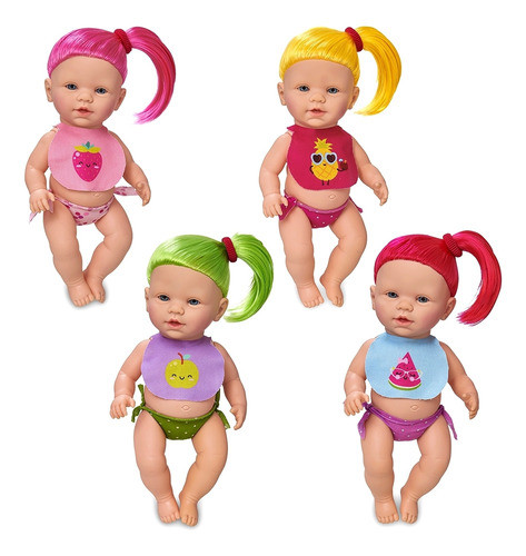Kit 4 Bonecas Mix De Frutas Divertidas Meninas - Pupee 0