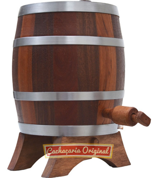 Barril Dorna Cachaça Pipote Bálsamo Vertical 1 Litro Madeira 1