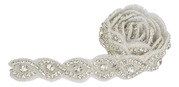 Corrente De Cristal De Strass Prateado Com Acabamento Em For 0