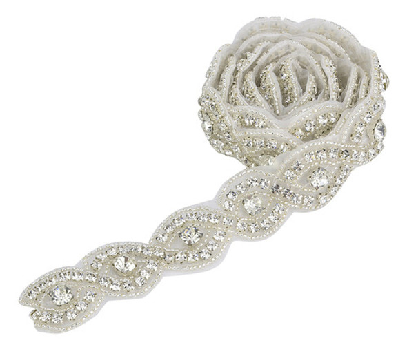 Corrente De Cristal De Strass Prateado Com Acabamento Em For 1