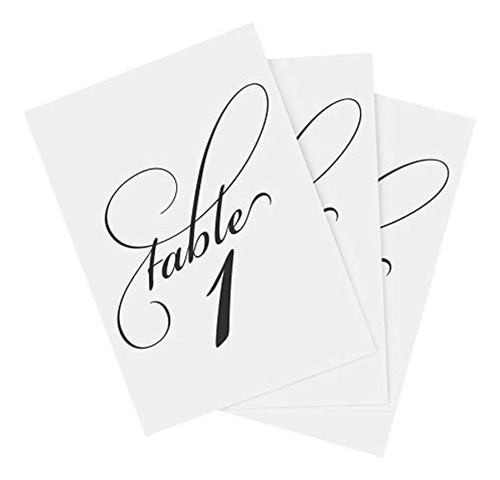 Numeros De Mesa Negro 4x6 0