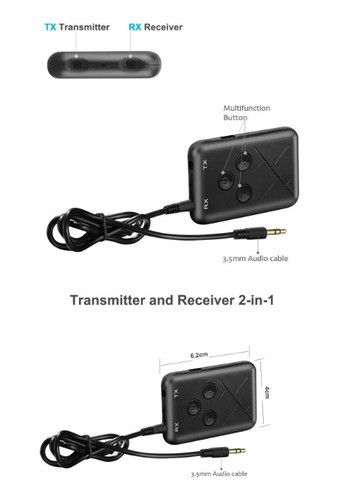 Transmisor Bluetooth Envia Musica Desde Su Tv Radio Local 1