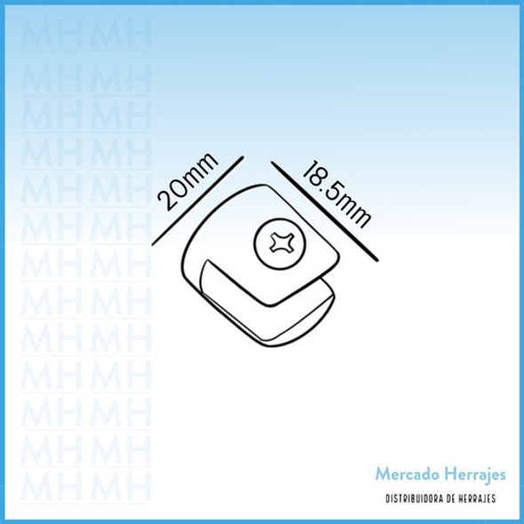 Soporte Estante De Vidrio De 8 A 10 Mm Cromo X 2 Unid 1
