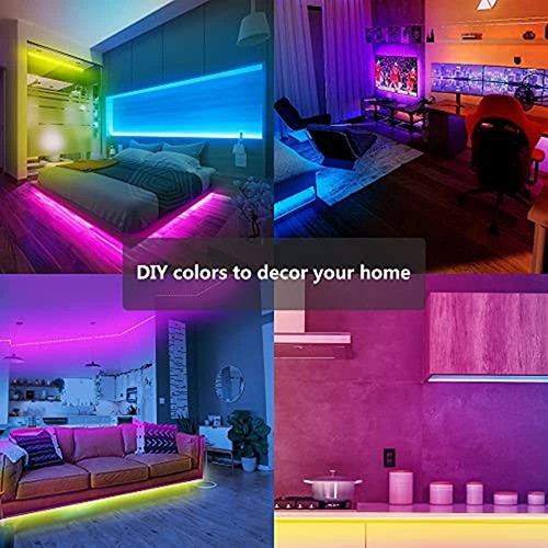 Tira De Luces Led Bluetooth De 100 Pies Con Micrófono Incorp 1
