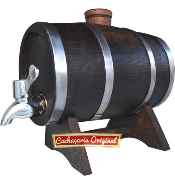 Barril Pinga Carvalho Escuro 1ltorneiraluxorústico Madeira 1