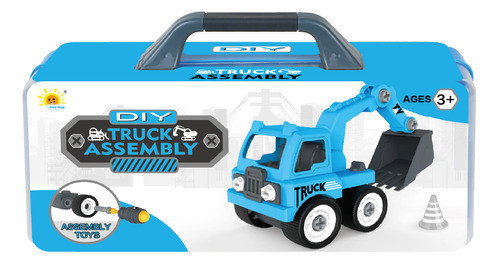Diy Set Excavadora Valija Azul Con Herramienta Ik0068 1