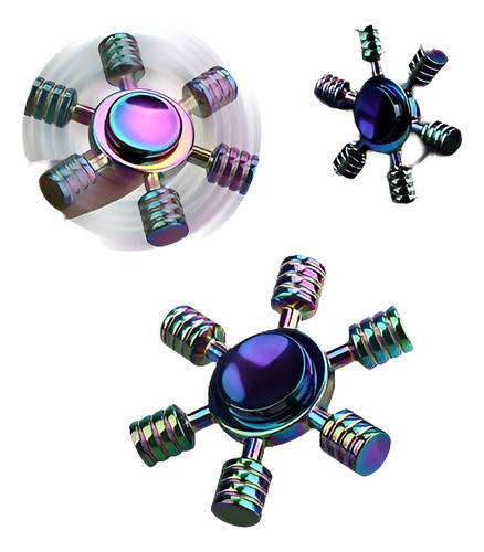 Estigma De Nuevo Seis Mano Spinner Dedo Girocompás Fidget En 0