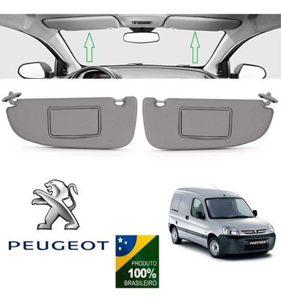 Quebra-sol Peugeot Partner 2020 Cinza Peça Nacional 2 Lados 0