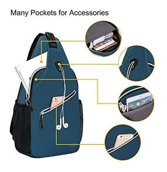 Mochila Bolso Bandolera Viaje Senderismo Paseo Gimnasio - 06 1