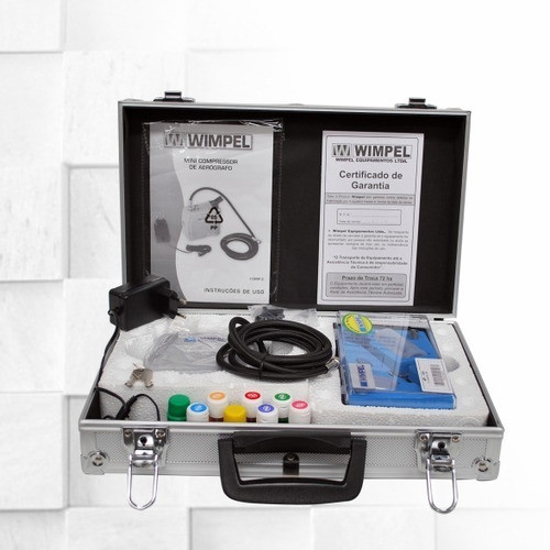 Kit Aerógrafo Profissional 8 Corantes P/ Bolos E Confeitaria 1