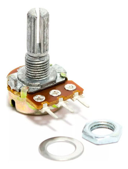10 Unidades Potenciometro 10k Ohms Lineal 16mm B10k Eje 15mm 0