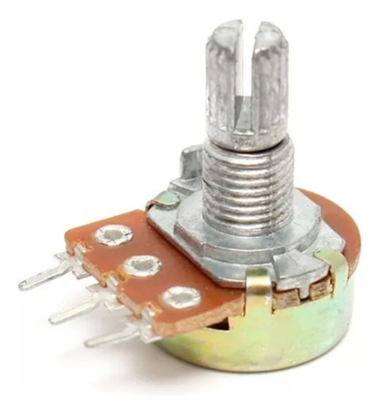 10 Unidades Potenciometro 10k Ohms Lineal 16mm B10k Eje 15mm 1
