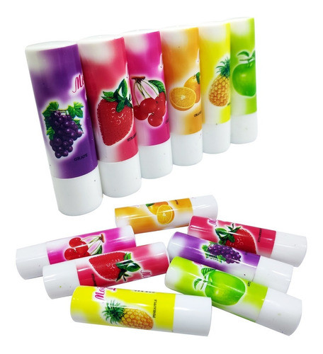 10 Bálsamo Frutal Labiales Con Aroma Souvenir Piñata Niña 0