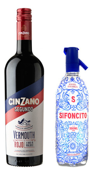Vermut Cinzano Segundo + Soda Sifoncito 500ml -ayres Cuyanos 0