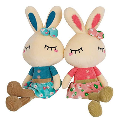 Cllayees Juego De 2 Conejitos De Peluche, 18.3 0
