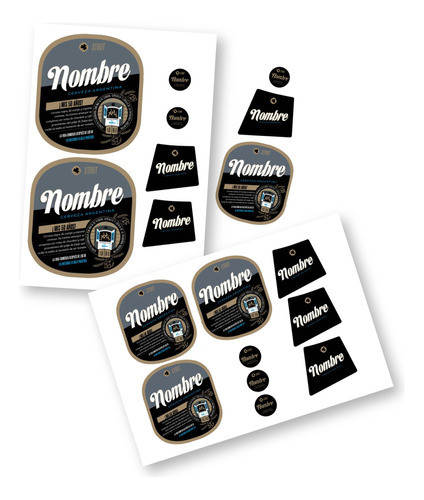 Kit Etiquetas De Cerveza Quilmes Stout Editable. Imprimible 0