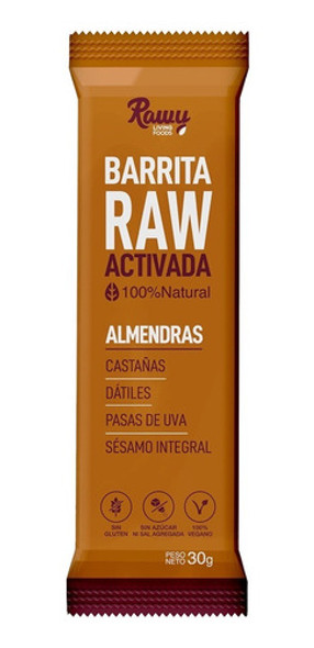 Barritas Raw Activada De Almendras ,sin Gluten Y Veganos. 0
