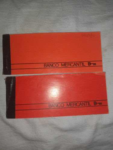 Antiguas Chequeras Banco.mercantil Decada Del 90 1