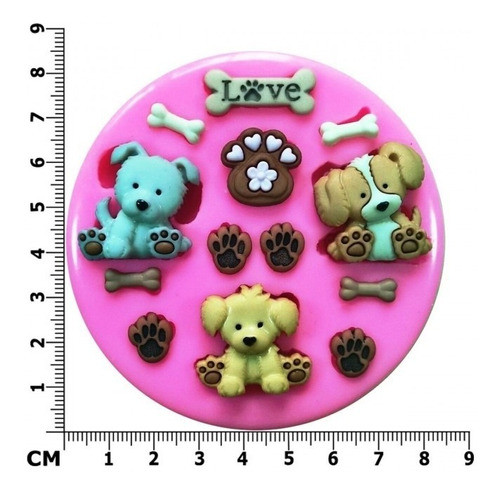 Molde De Silicone Cachorros Patinhas Patas Pet 0
