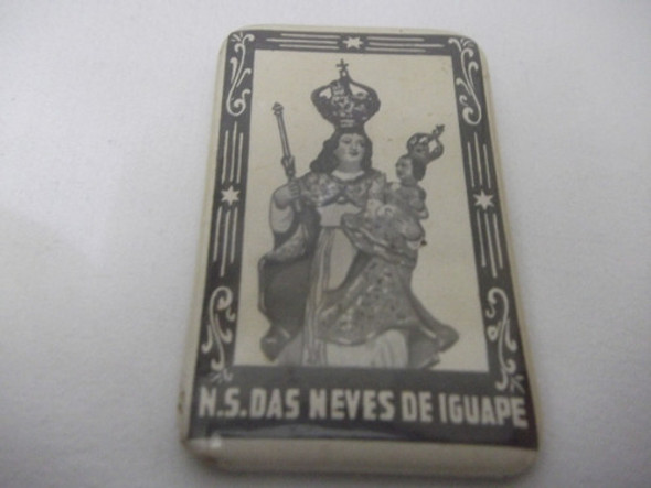B. Antigo - Raríssima Placa Sacra Imagem N. Sra. Das Neves 0