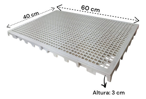 Estrado Modular 40x3x60cm Branco Reciclado Pallet Palete 1