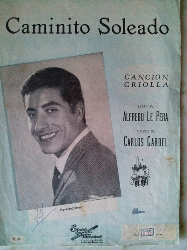 Partitura P/piano,caminito Soleado,cancion Criolla 0