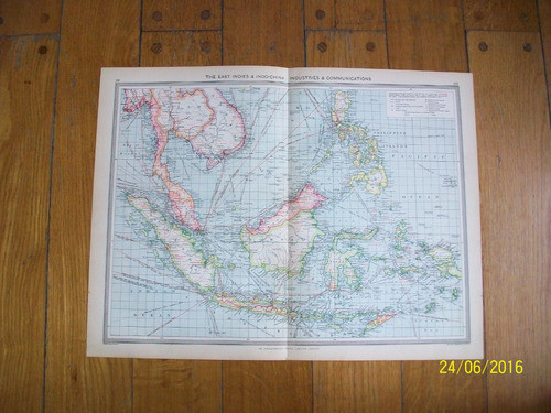 Mapa Este De La India E Indo-china Publicado En 1950 0
