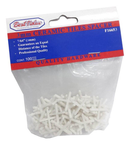 Separdor Juntas De Piso Espaciador Best Value 100pz 3mm G P 0