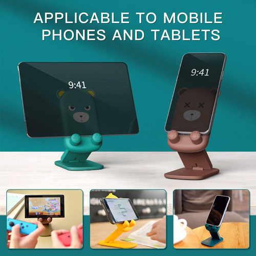 Soporte Doble Para Celular Para Escritorio iPhone 15 14 Verd 1