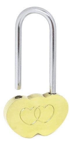 Honbay Love Lock Sin Llave, Candado Doble Corazón Grabado, 0