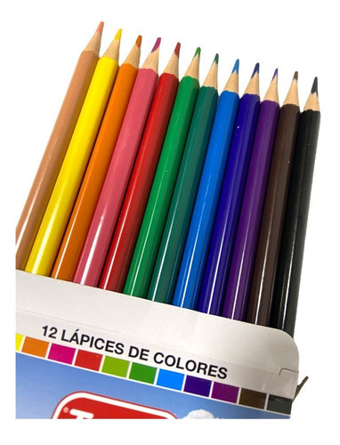 Lapices De Colores Trabi Largos X 12 Colores 1