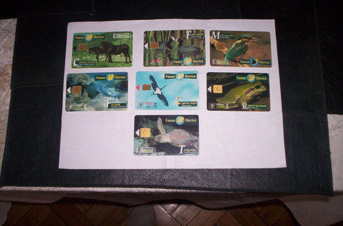 7 Tarjetas Telefonicas España Fauna Iberica Coleccionismo L1 1