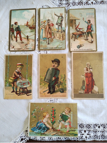 Antiguas Tarjetas De Tiendas De Confección, Telas, Etc 0