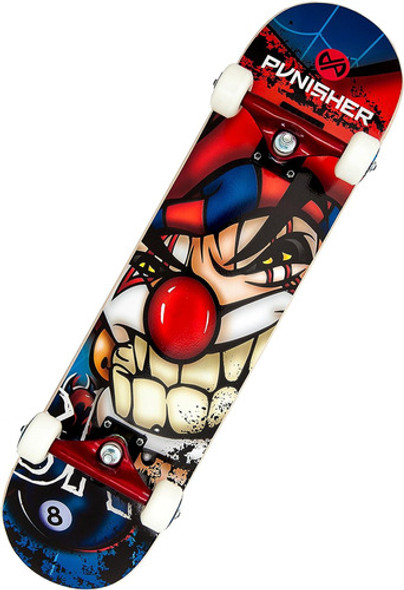 Punisher Jester Skateboard Completo, Azul, 31 Pulgadas 0