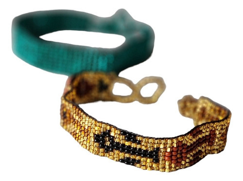 Pulseras Artesanales De Mostacillas Hechas En Telar Finitas 0