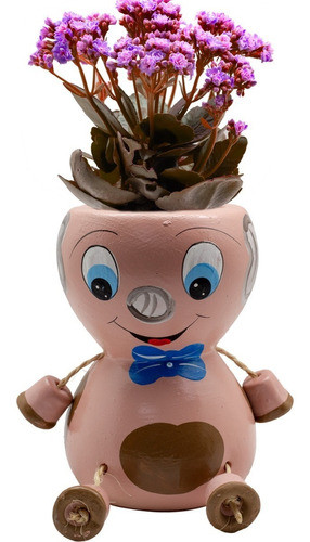 Vaso De Plantas Articulado Boneca Cerâmica Jardim Varanda 0