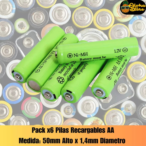 Pack X6 Pilas Aa Recargables 1.2v 600mah 1