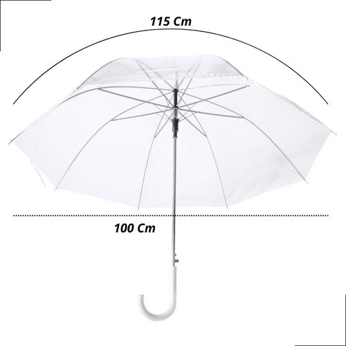Guarda Chuva Transparente Automático Grande Eventos Decoraçã 1