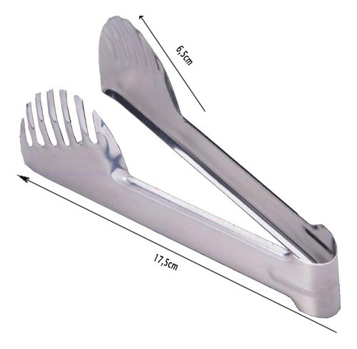 Pegador De Salada 17,5cm Aperitivos Doces Salgados Cromado 1