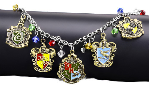 Harry Potter Pulsera Encanto Joyas Hufflepuff Ravenclaw Slyt 0
